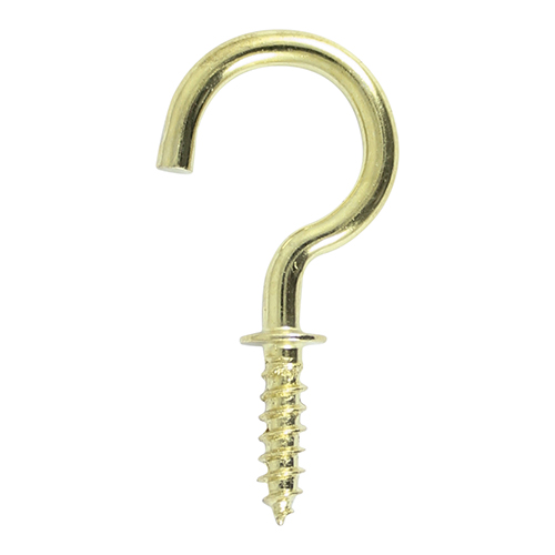 25mm Round Cup Hook - E/Brass