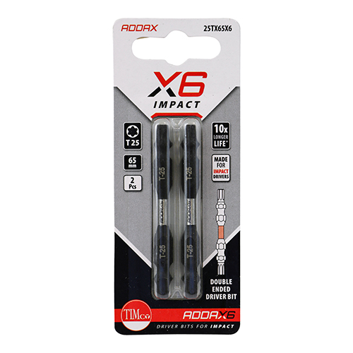 TX25 x 65 X6 Double Ended TX Drive Bit