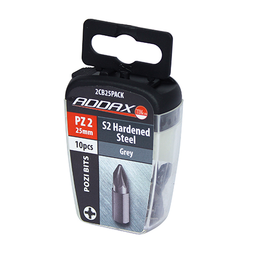 No.2 x 25 Pozi Driver Bit - S2 Grey