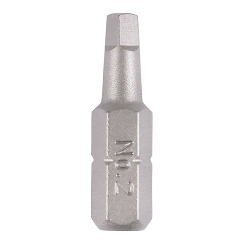 No.2 x 25 Square Driver Bit - S2 Grey