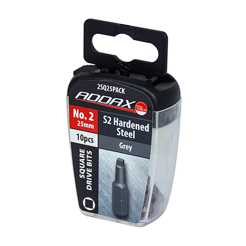 No.2 x 25 Square Driver Bit - S2 Grey