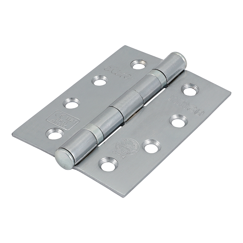 101 x 76 Grade 11 Ball Bearing Fire Door Hinges - Satin Chrome