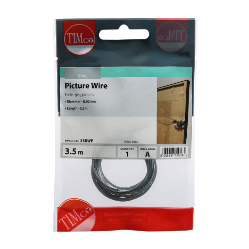 0.92Dia x 3.6M Picture Wire - Zinc