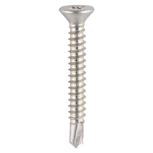 4.8 x 25 Self Drill PVC Screw CSK - BZP