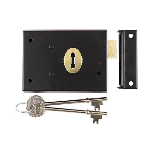 106 x 74mm Rim Deadlock - Black