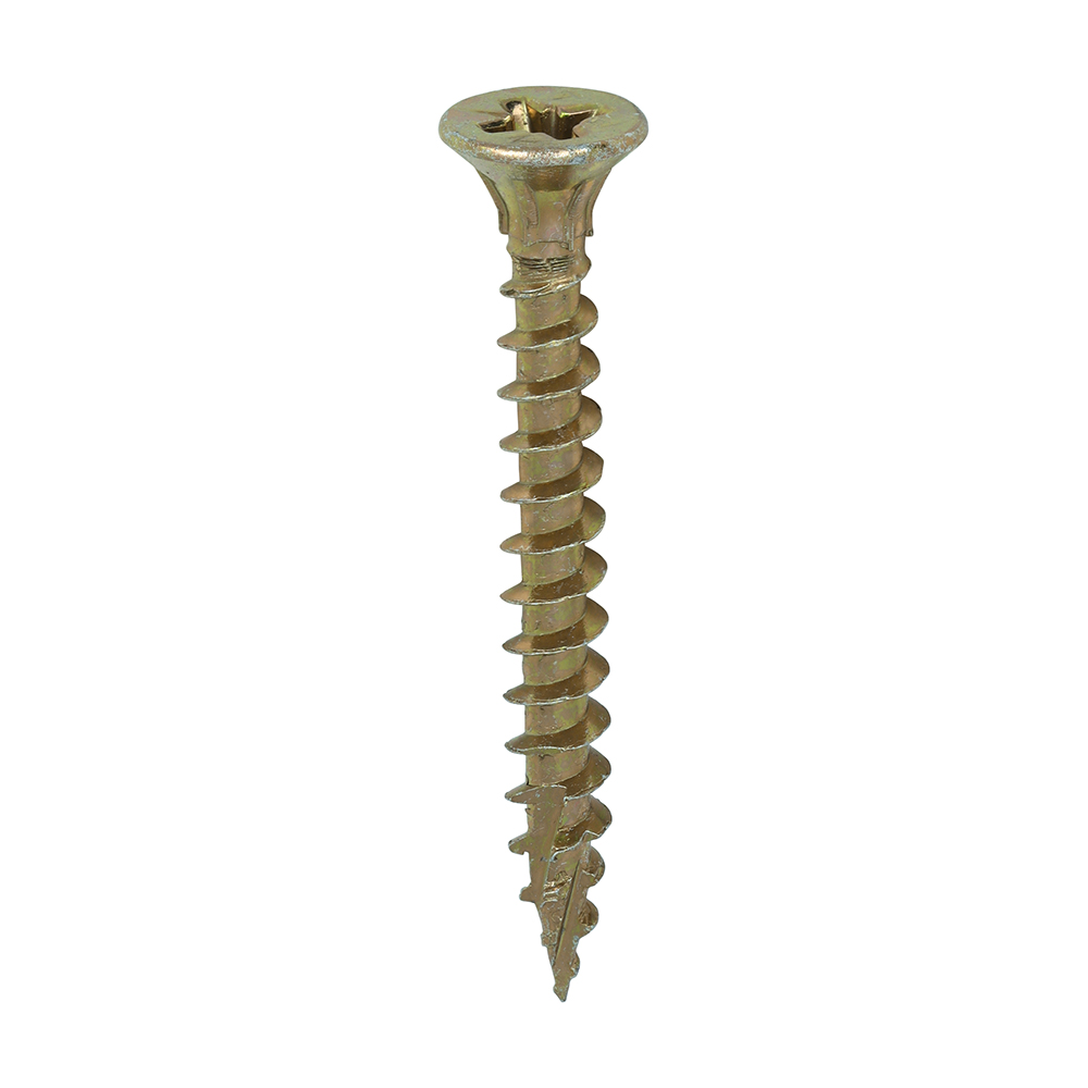 4.5 x 40 C2 Strong-Fix Multi-Purpose Premium Screws - PZ - Double Countersunk - Yellow