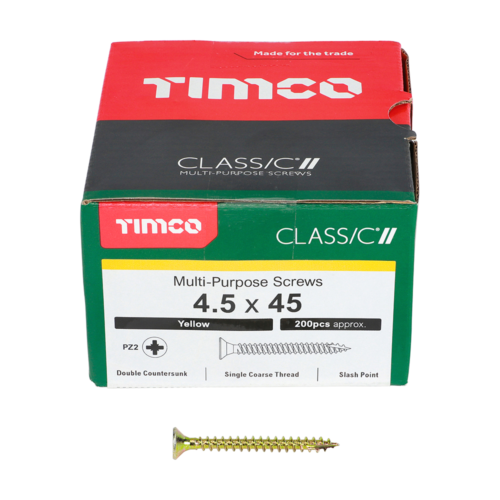 4.5 x 45 Classic Screw PZ2 CSK - ZYP