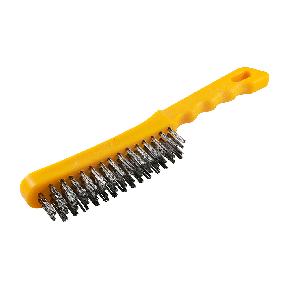 4 Rows Plastic Handle Wire Brush