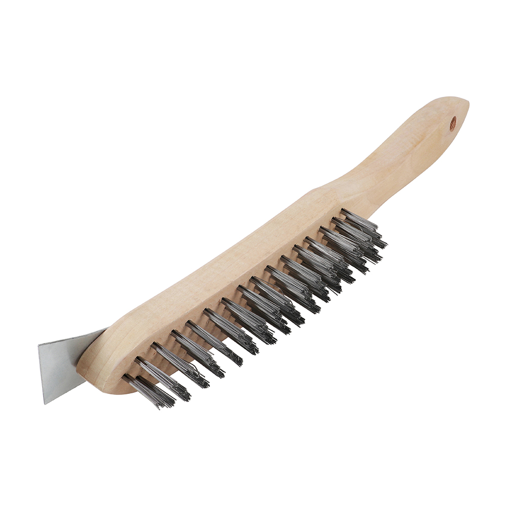 4 Rows Wire Brush & Scraper Steel