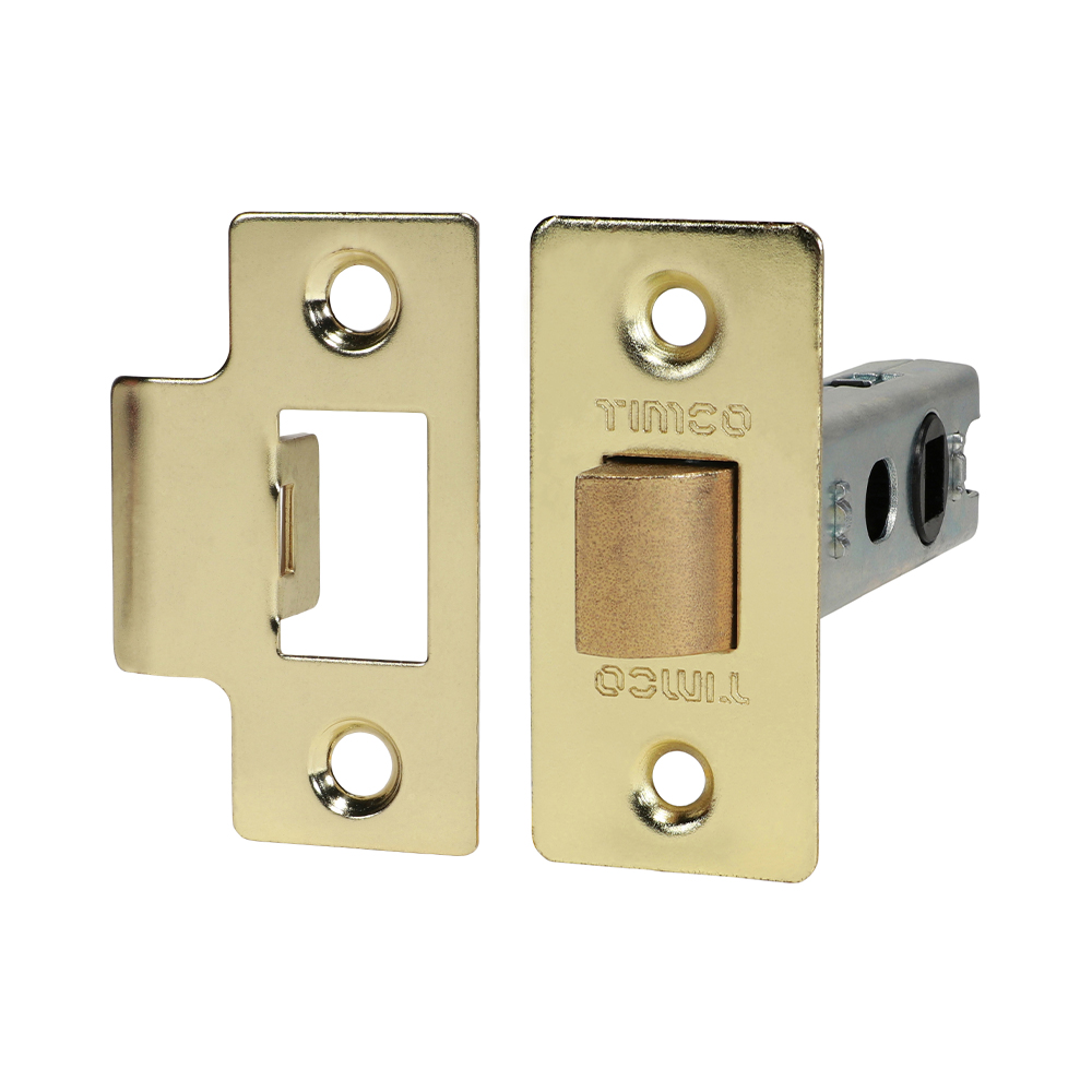 79.5mm case / 57.5mm backset Economy Tubular Latch - Electro Brass