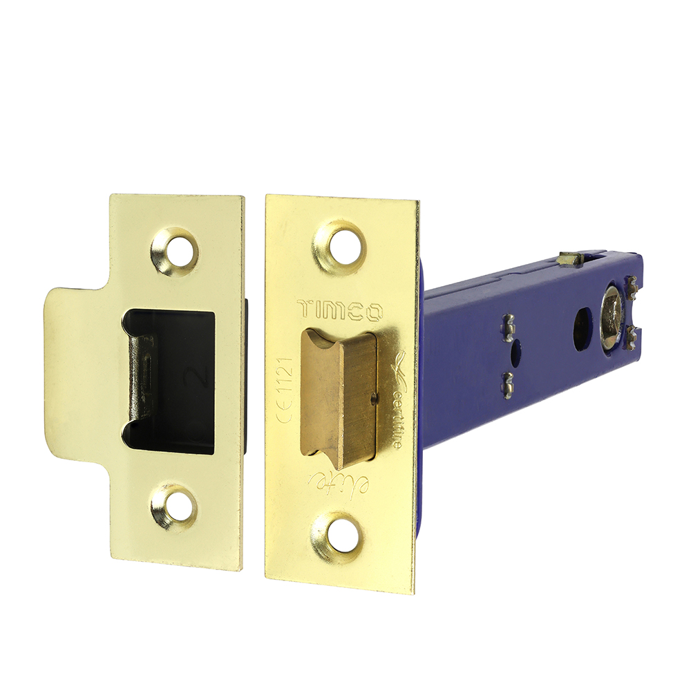 128mm Architectural Tubular Latch - Electro Brass & Satin Nickel