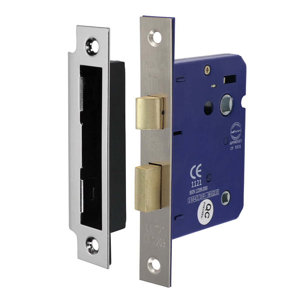 78mm Bathroom Lock - Satin Nickel