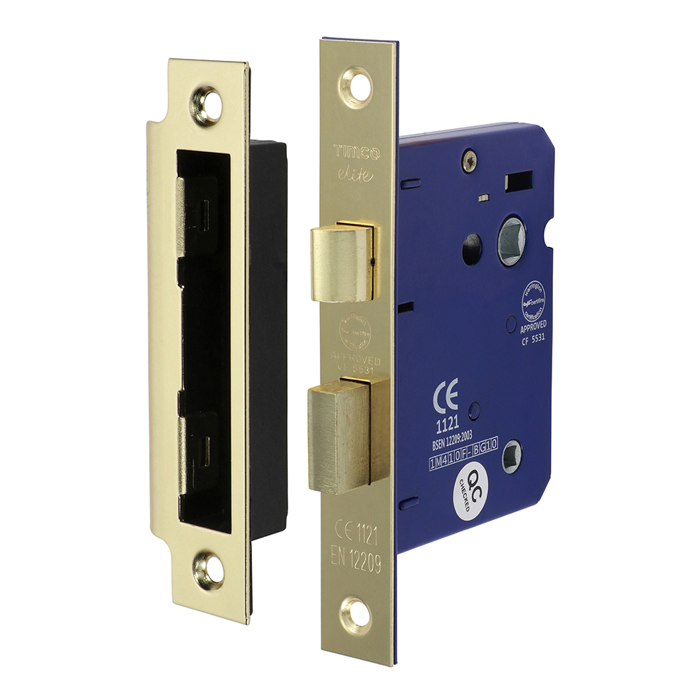 78mm Bathroom Lock - Electro Brass