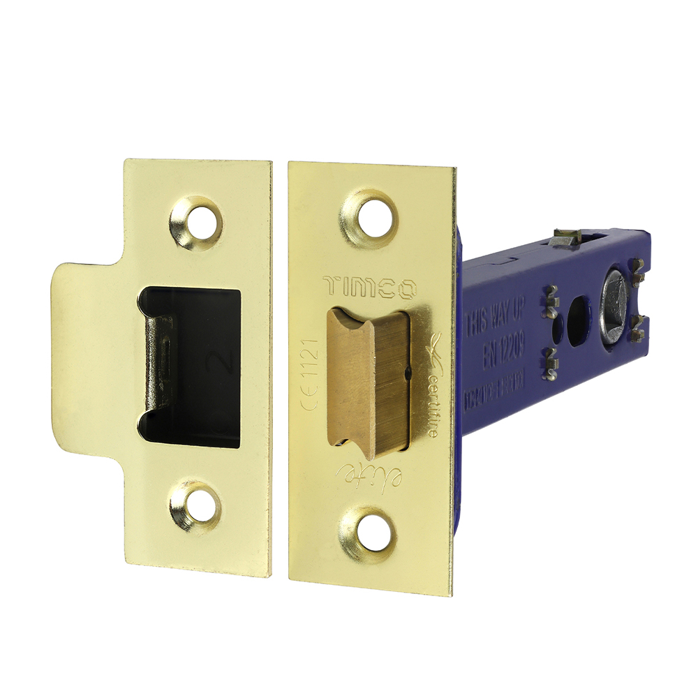 103mm Case / 82.5mm Backset Architectural Tubular Latch - Electro Brass & Satin Nickel