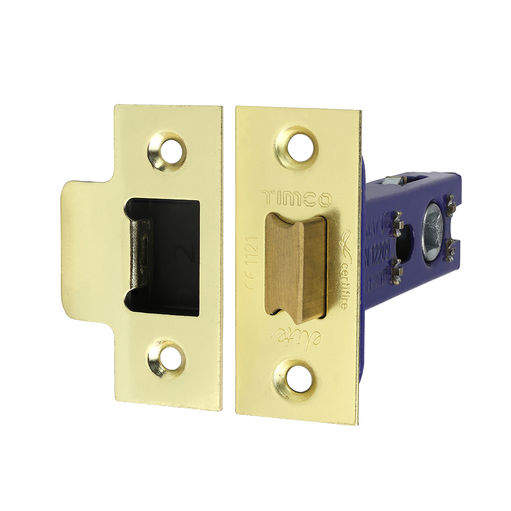 78mm Case / 57mm Backset Architectural Tubular Latch - Electro Brass & Satin Nickel