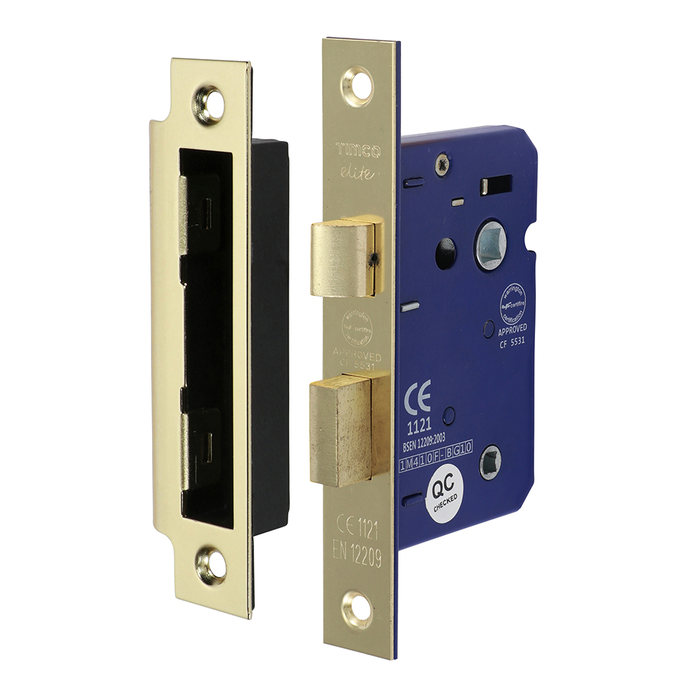 65mm Bathroom Lock - Electro Brass