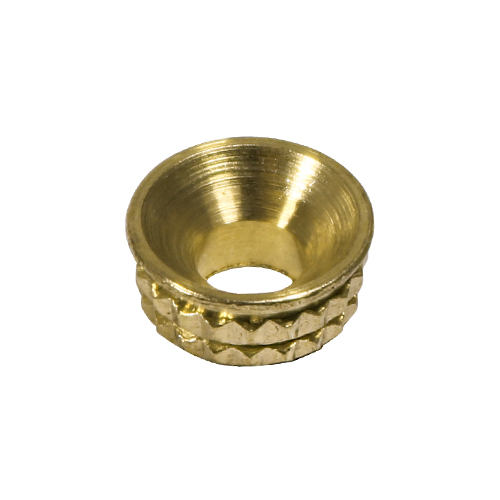 5.0 Screw Knurled Brass Inset Screw Cups