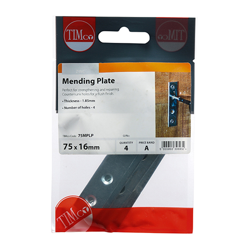 75 x 16 Mending Plate - BZP