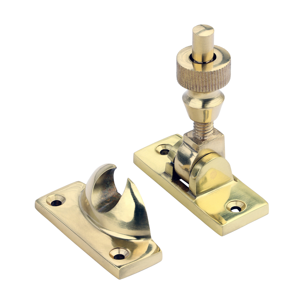 57 x 22 Brighton Pattern Sash Fastener - Polished Brass (PB) 