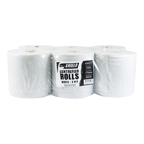 150m x 175mm Shield Centrefeed Rolls -White