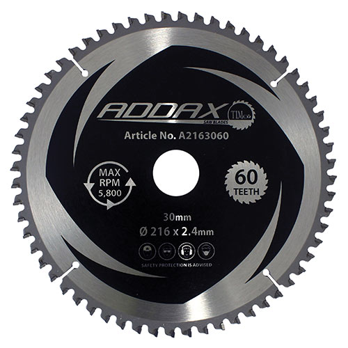 216 x 30 x 60T TCT -5 Degree Sawblade