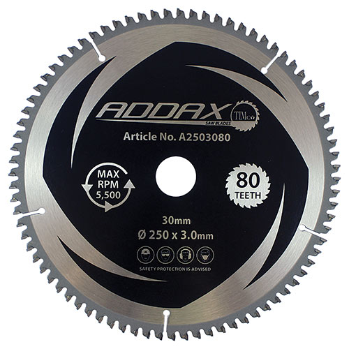 250 x 30 x 80T TCT -5 Degree Sawblade