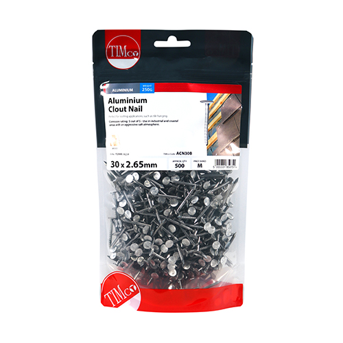 30 x 2.65 Clout Nail - Aluminium