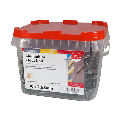 30 x 2.65 Clout Nail - Aluminium