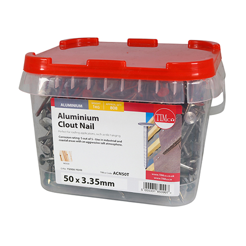 50 x 3.35 Clout Nail - Aluminium