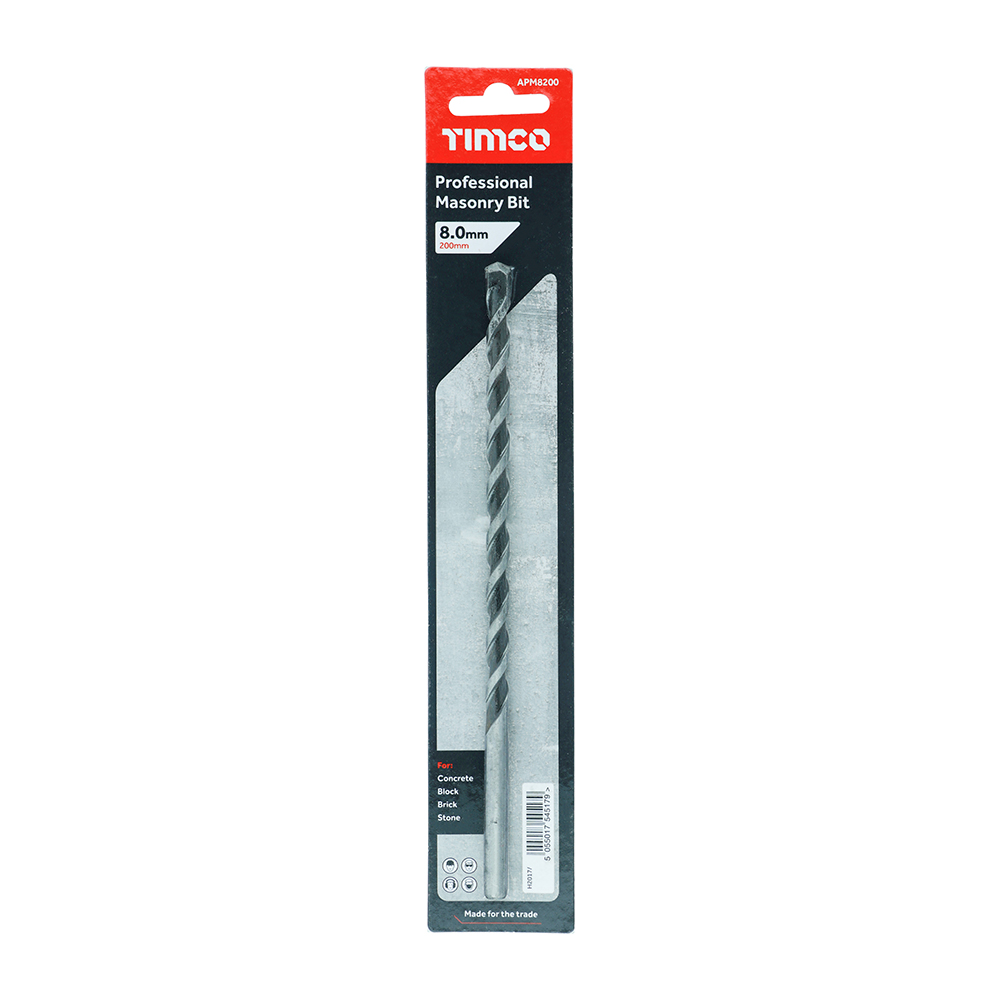 8.0 x 200 Masonry Drill Bit