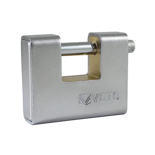 90mm Veto Armoured Brass Padlock