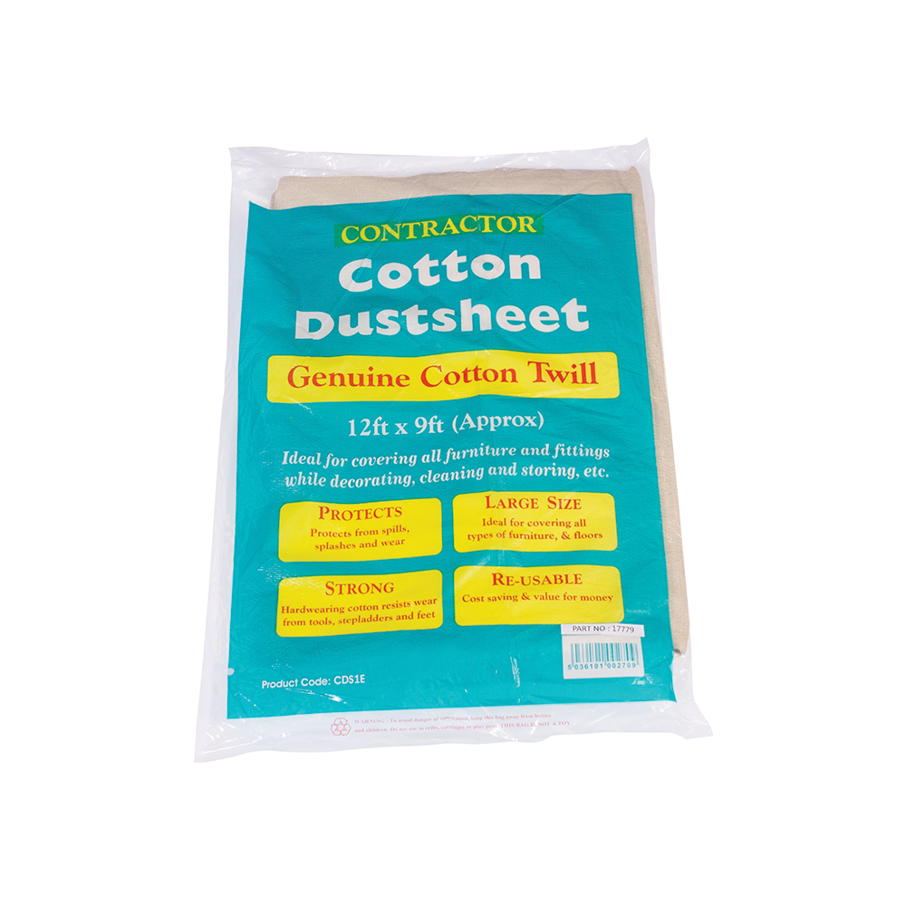 COTTON TWILL DUST SHEET 12' X 9'