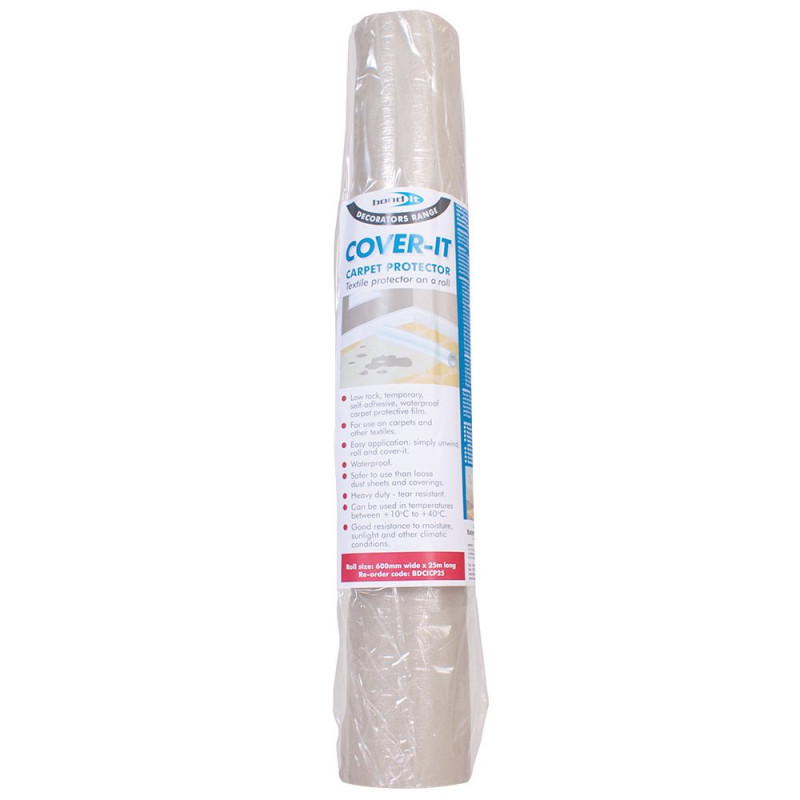 CARPET PROTECTOR ROLL CLEAR 600MM x 50M x 0.045MM