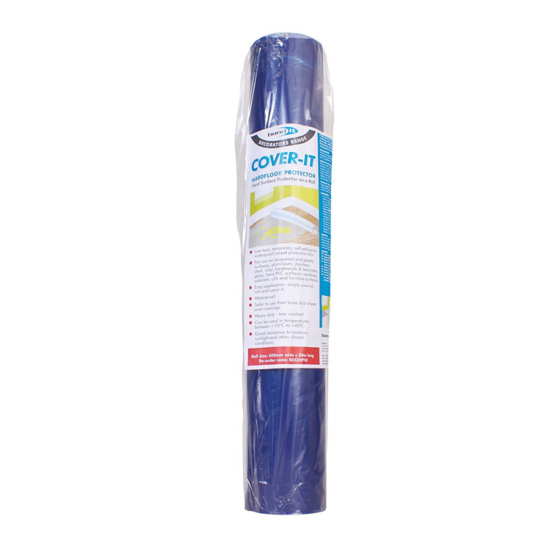 COVER-IT HARDFLOOR PROTECTOR ROLL BLUE 600mm x 25m x 0.035mm