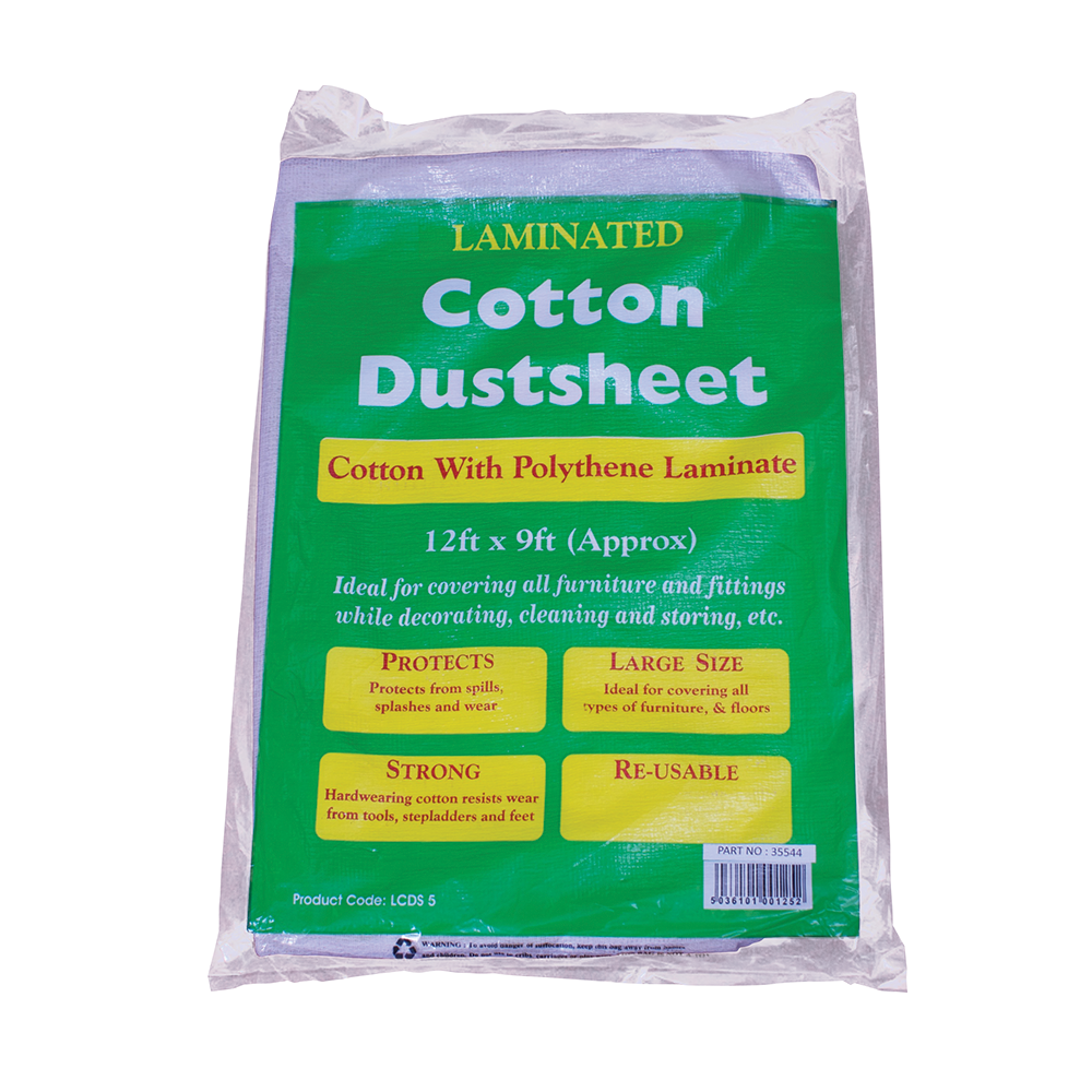 LAMINATED COTTON DUST SHEET 12' X 9' LCDS5