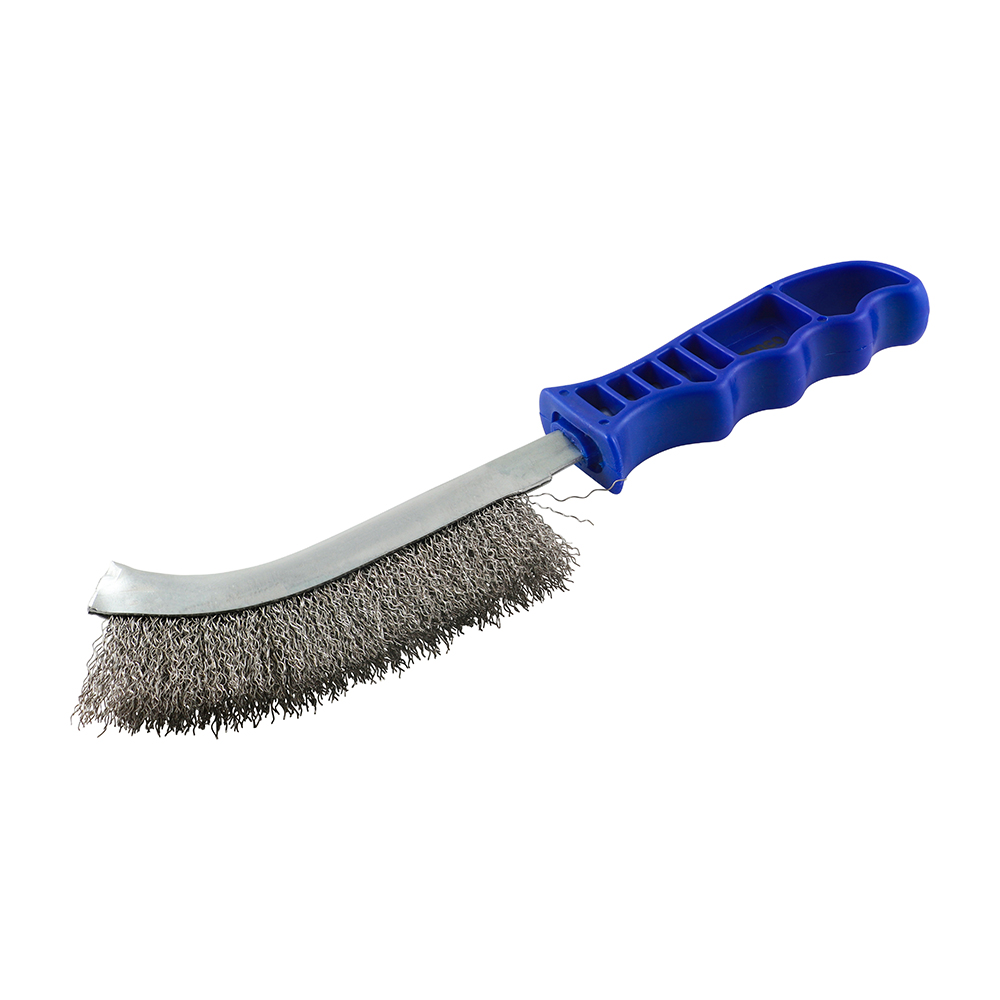 255mm Blue Handle Wire Brush S/Steel