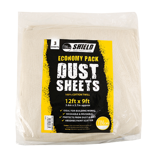 12ft x 9ft Shield Economy Dust Sheets 3pk