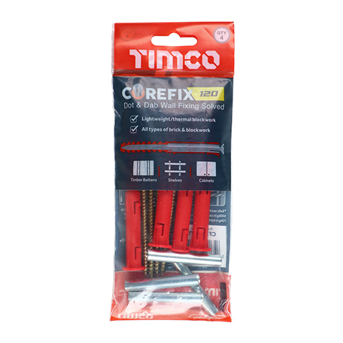 5.0 x 120 TIMCO Corefix Plus - Pack of 4