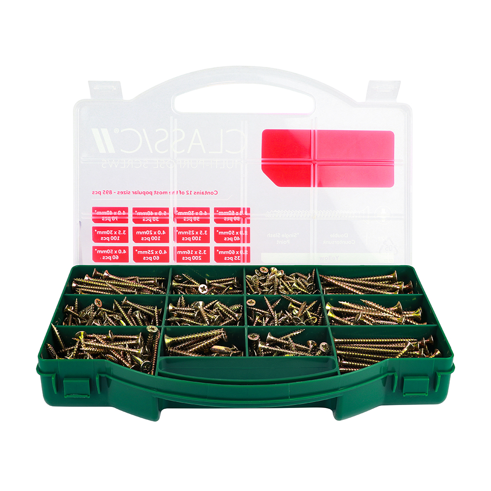 895pcs Classic Screw Mixed Tray - ZYP