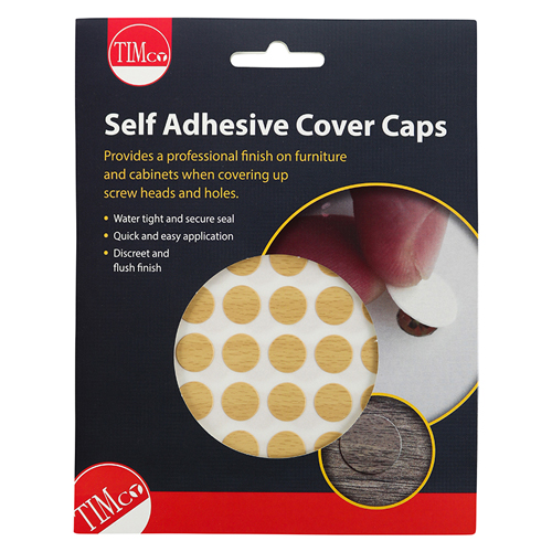 13mm Adhesive Caps Beech