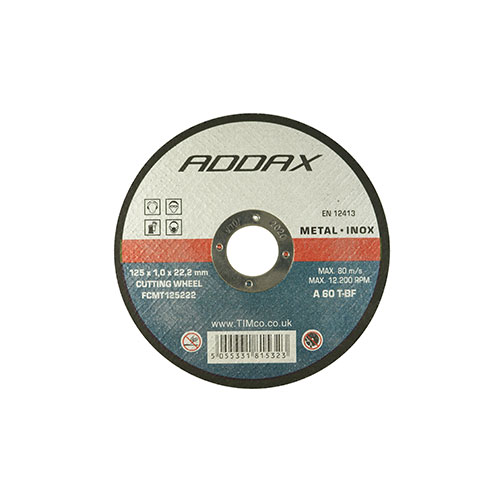 125 x 22.2 x 1.0 B/Abrasive Flat Wheel - Inox