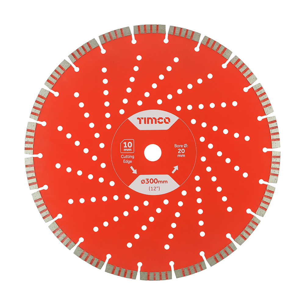 300 x 20.0 Diamond Blade Laser 10mm Segmented