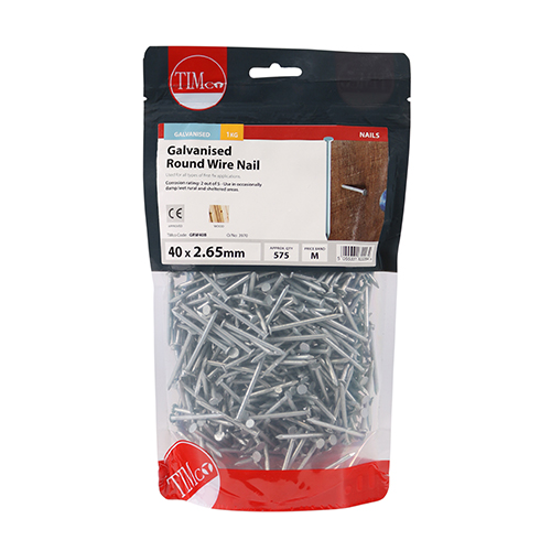 40 x 2.65 Round Wire Nail - Galvanised