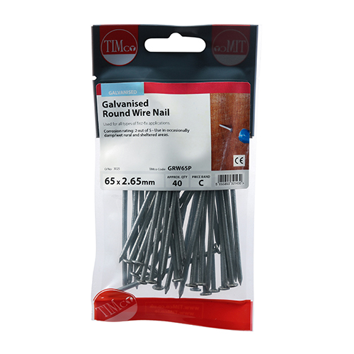 65 x 2.65 Round Wire Nail - Galvanised