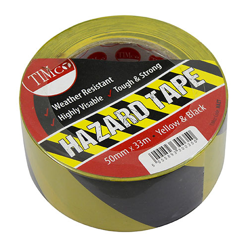 33m x 50mm PVC Hazard Tape