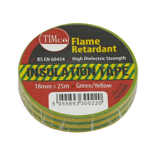 25m x 18mm PVC Insulation Tape - Stripe