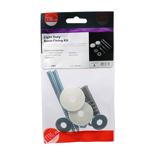 Basin Fixing Kit - Light Duty