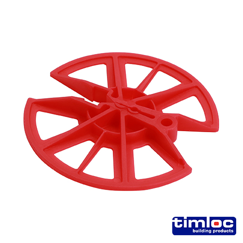 80mm Dia Insulation Retaining Discs Red