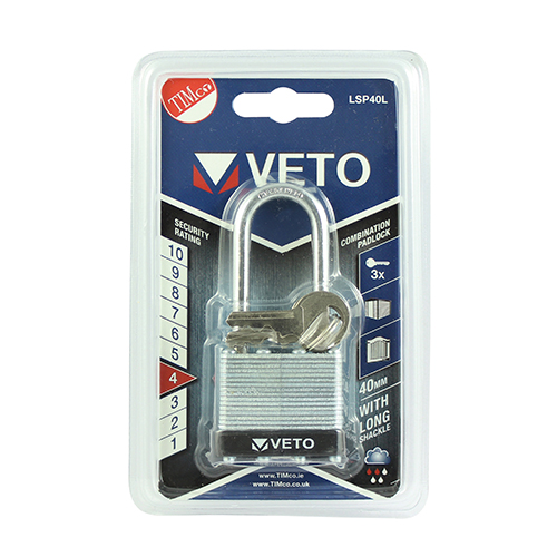 40mm Veto Laminated Padlock - LS