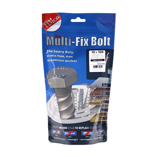 10.0 x 100 Multi-Fix Bolt Hex Head